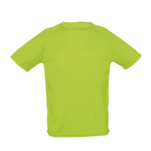 SOLS Heren Sportief T-Shirt met korte mouwen Performance (Neon Groen)