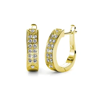 Meg Hoop Oorbellen – Goud en Kristal