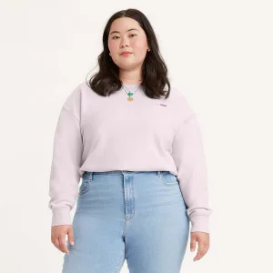 Dames Levis Plus Crew Neck Sweatshirt in Mauve