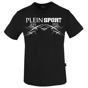 Plein Sport Groot Tijger Scratch Logo Zwart T-shirt