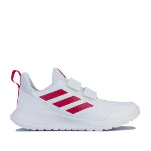 Girl’s adidas Junior AltaRun Trainers in White pink