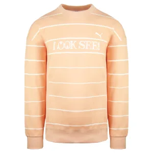 Puma x Michael Lau Lange Mouw Crew Neck Peach Heren Grafisch Sweatshirt 530359 26