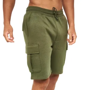 Crosshatch Heren Seagaro Cargo Shorts (Donkere Olijf)