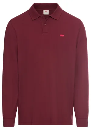 Levi’s® Poloshirt met lange mouwen met geborduurd logo