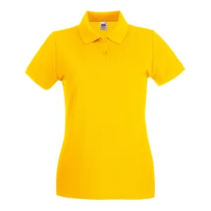 Fruit Of The Loom Vrouwen Dames-Fit Premium Poloshirt Met Korte Mouwen (Zonnebloem)