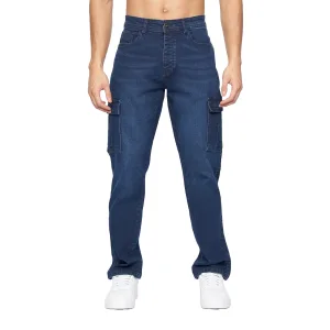 Crosshatch Heren Kremtap Cargo Jeans (Donkere wasbeurt)