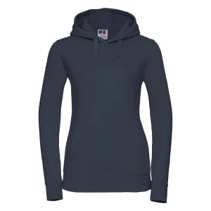 Russell Dames Premium Authentieke Hoodie (3-Lagen Stof) (Franse marine)