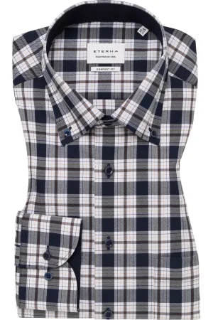 ETERNA Overhemd marine, Ruit