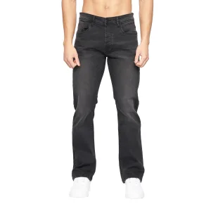 Crosshatch Heren Winsbury Bootcut Jeans (Zwart wassen)