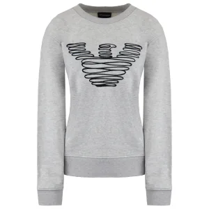 Emporio Armani Logo Trui Dames Grijs