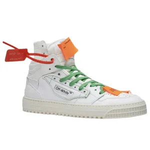 Gebroken witte Off Court 3.0 witte hoge leren sneakers