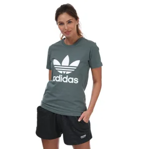 Women’s adidas Originals Adicolor Classics Trefoil T-Shirt in Grey