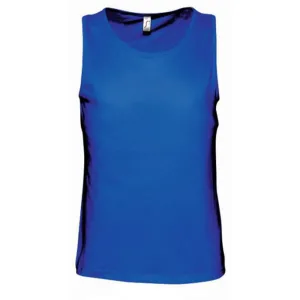 SOLS Heren Justin Mouwloze Tank / Vest Top (Koningsblauw)