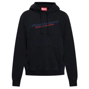 Diesel Industry Denim Division Design zwarte hoodie