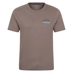 Mountain Warehouse Heren Bergtoppen T-Shirt (Donker Beige)