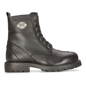 Leren militaire laarzen voor heren Zwart Combat Biker Motorcycle Punk Western Boot