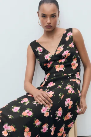 Mango maxi jurk zwart