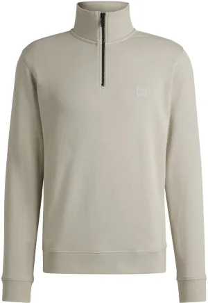 BOSS Zetrust Half Zip Trui Lichtbeige