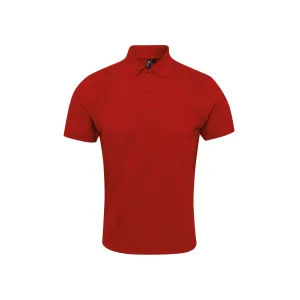 Premier Heren Coolchecker Plus Pique Polo Met CoolPlus (Rood)
