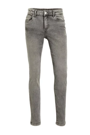 anytime regular waist skinny jeans grijs