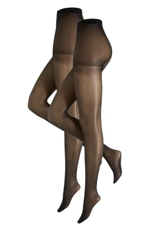 anytime panty 40 denier – set van 2 zwart