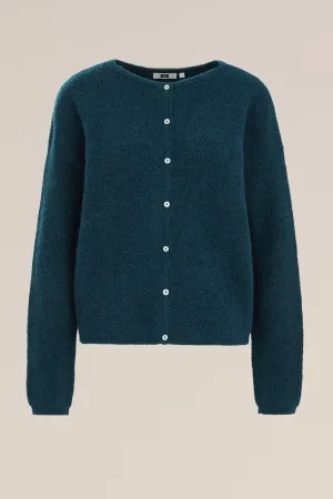 WE Fashion – Dames gebreid vest van wolmix – Regular fit – Turkoois –