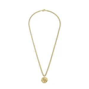 Armani Exchange ketting AXG0152710 Logo goudkleurig