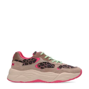 Scotch & Soda Celest chunky suède sneakers beige/panter./roze