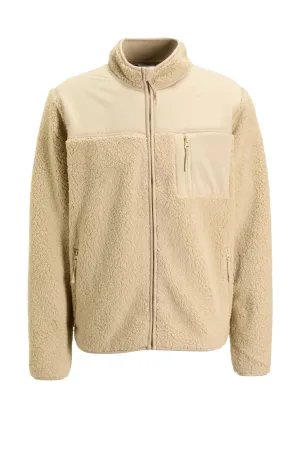 anytime teddy fleece vest beige