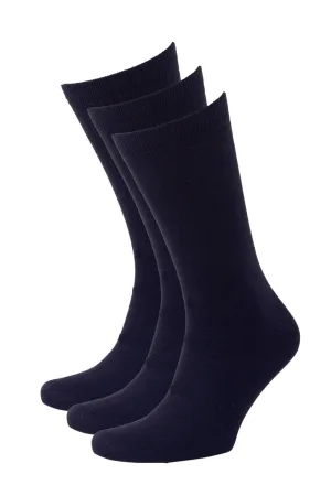 anytime wollen sokken – set van 3 donkerblauw