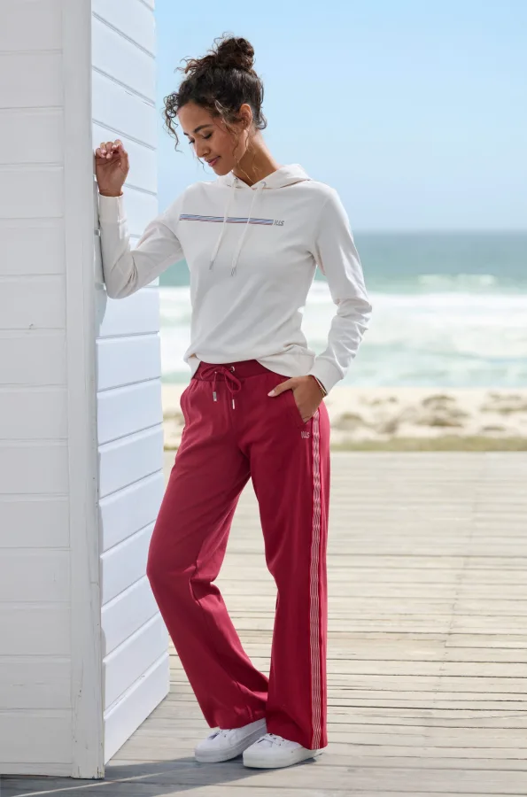 H.I.S Hoodie met kangoeroe zak en streepdru print