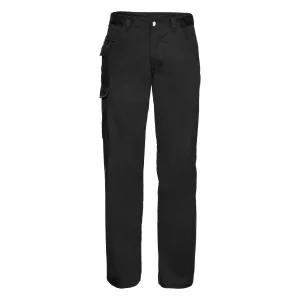 Russell Werkkleding Heren Polycotton Twill Broek / Broek (Regular) (Zwart)