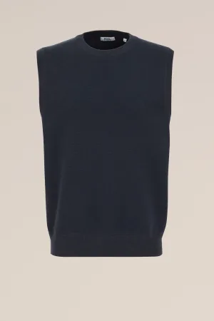 WE Fashion – Heren spencer – Slim Fit – Donkerblauw –