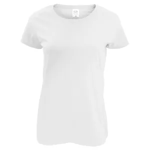 Fruit Of The Loom Dames/ Vrouwen Dames-Fit Original T-Shirt met Korte Mouwen (Wit)