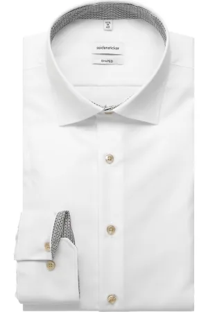 Seidensticker Overhemd wit, Effen