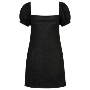 Hugo Dames/Dames Kuleve-1 Jurk met Vierkante Hals (Zwart)