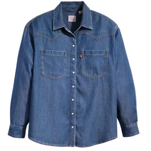 Levis Dames/Dames Teodora Gebogen Shirt (Denim)