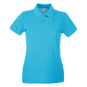 Fruit of the Loom Dames/Dames Lady Fit Poloshirt met korte mouwen (Cyaan)
