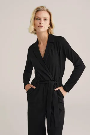WE Fashion jumpsuit zwart straight