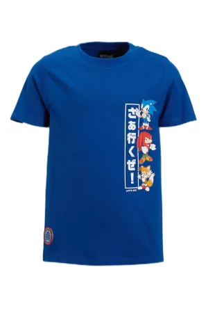anytime T-shirt Sonic license blauw