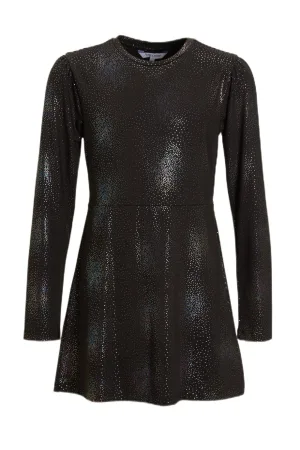 anytime A-lijn jurk met stippen print zwart