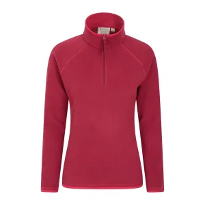 Mountain Warehouse Dames/Dames Montana Half Zip Fleece Top (Donkerrood)