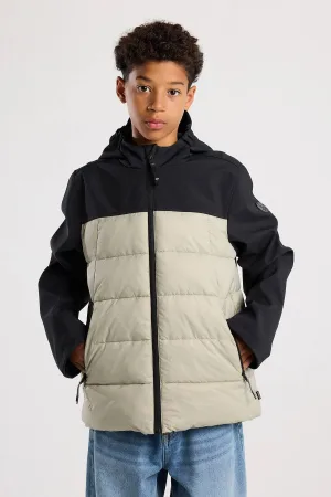 America Today gewatteerde jas groen