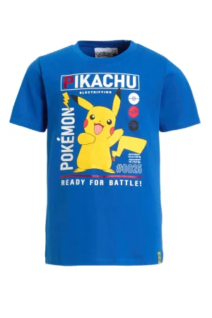anytime T-shirt Pokemon license blauw