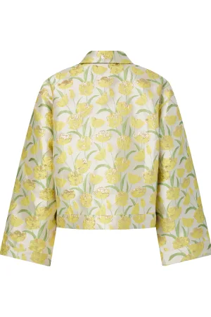 Tessa van Montfoort x PIECES x Wehkamp jasje geel