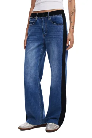 Desigual mid waist straight leg jeans medium denim wash
