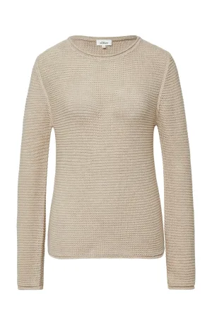 s.Oliver gebreide trui beige