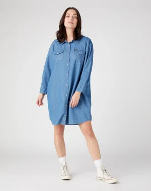 Wrangler – DENIM SHIRT DRESS MID INDIGO