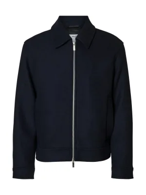 Selected Homme overshirt Philip Lano Blauw heren