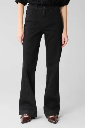 Shoeby high waist flared jeans black denim